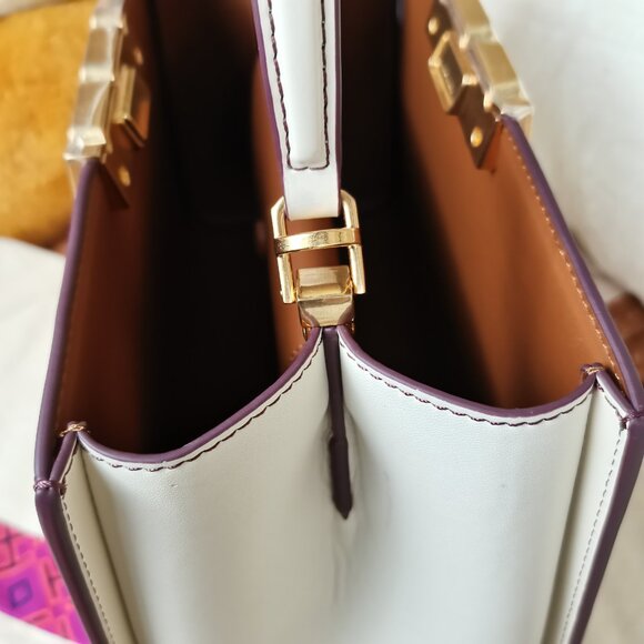 Tory Burch Eleanor Spazzolato Satchel Bag - Picture 7 of 10